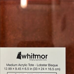 Acrylic Storage Tote in Vibrant Orange